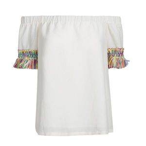 NWT Buckley K Hada Top in Ivory /Carnival size s